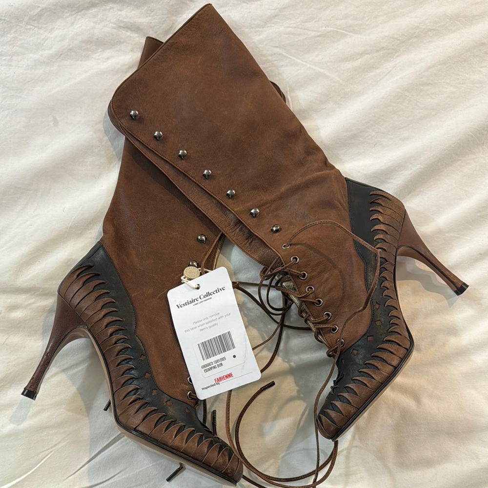 Dior Brown and Black Heeled Boots